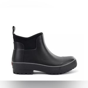 Chooka Boots Women's Everyday Neoprene Ankle Rain Bootie Black Waterproof